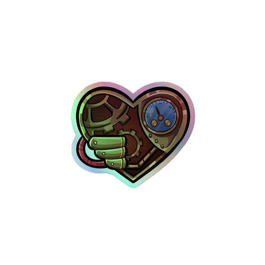 Manky Hamster - Heart Holographic Sticker