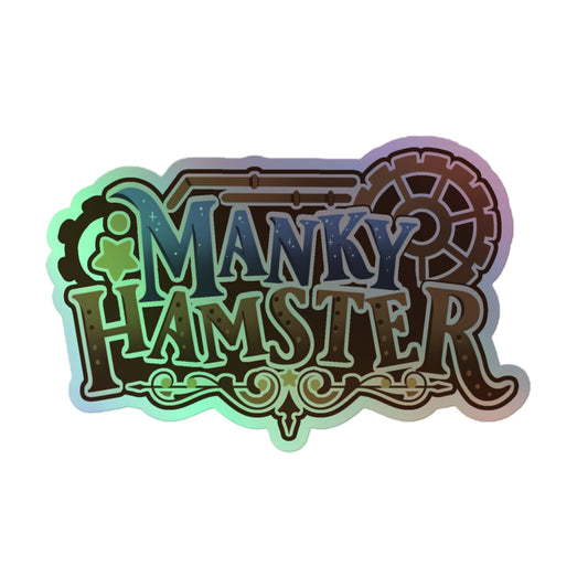 Manky Hamster - Logo Holographic Sticker