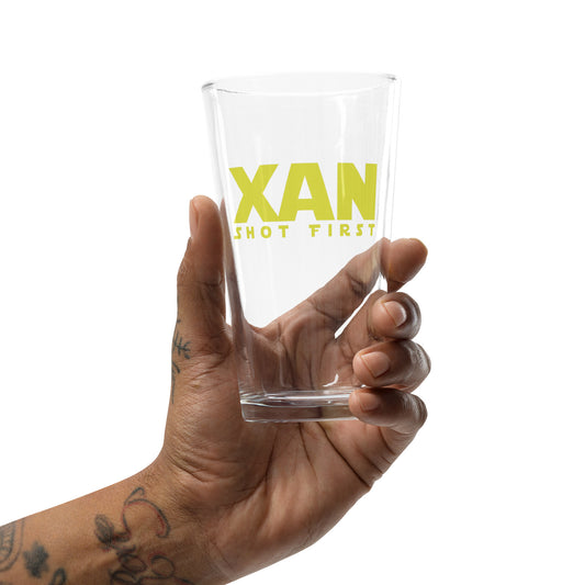 Xandingo - 'Xan Shot First' Shaker Pint Glass